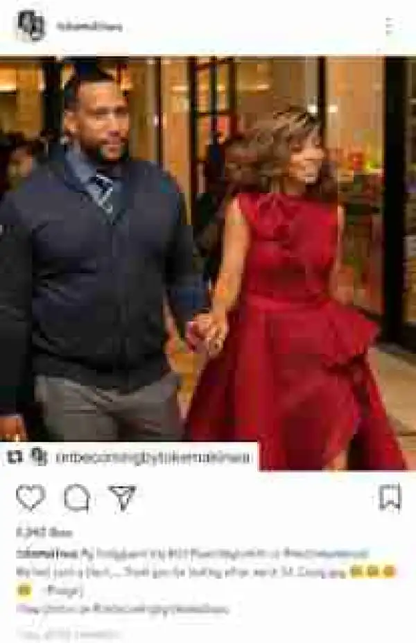 OAP Toke Makinwa Poses With Her Cute Bodyguard